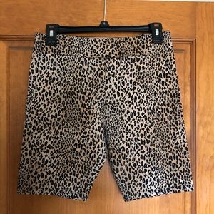 Cheetah Print spandex shorts